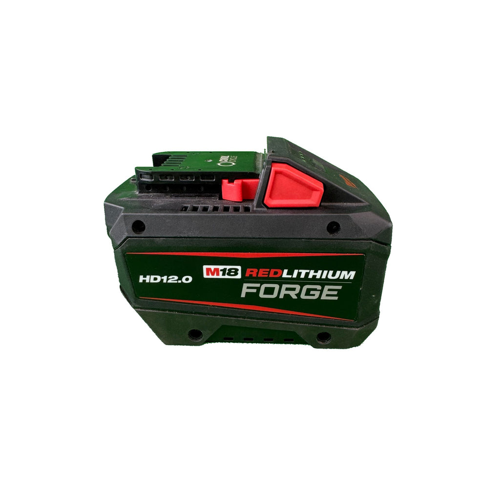 Milwaukee M18 HD12.0 12Ah battery pack, as sold with the Robotow 2.0, side view