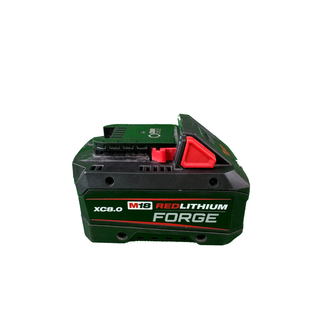 Milwaukee M18 XC8.0 8Ah battery pack, as sold with the Robotow 2.0, side view